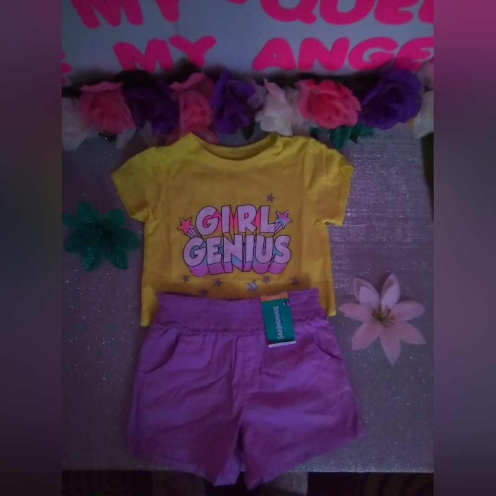#3131👉🏼 CUTE COLORFUL TWO-PIECE SET ("SIZE 3T") SHORTS & T-SHIRT